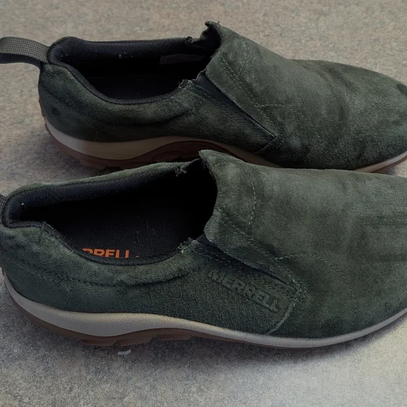 Merrell Green Jungle Moc Suede Slip-On Loafers - Picture 3 of 5
